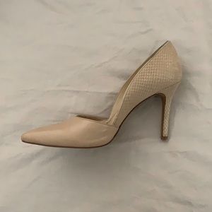 Vince Camino Nude/Cream D’orsay Leather Pumps